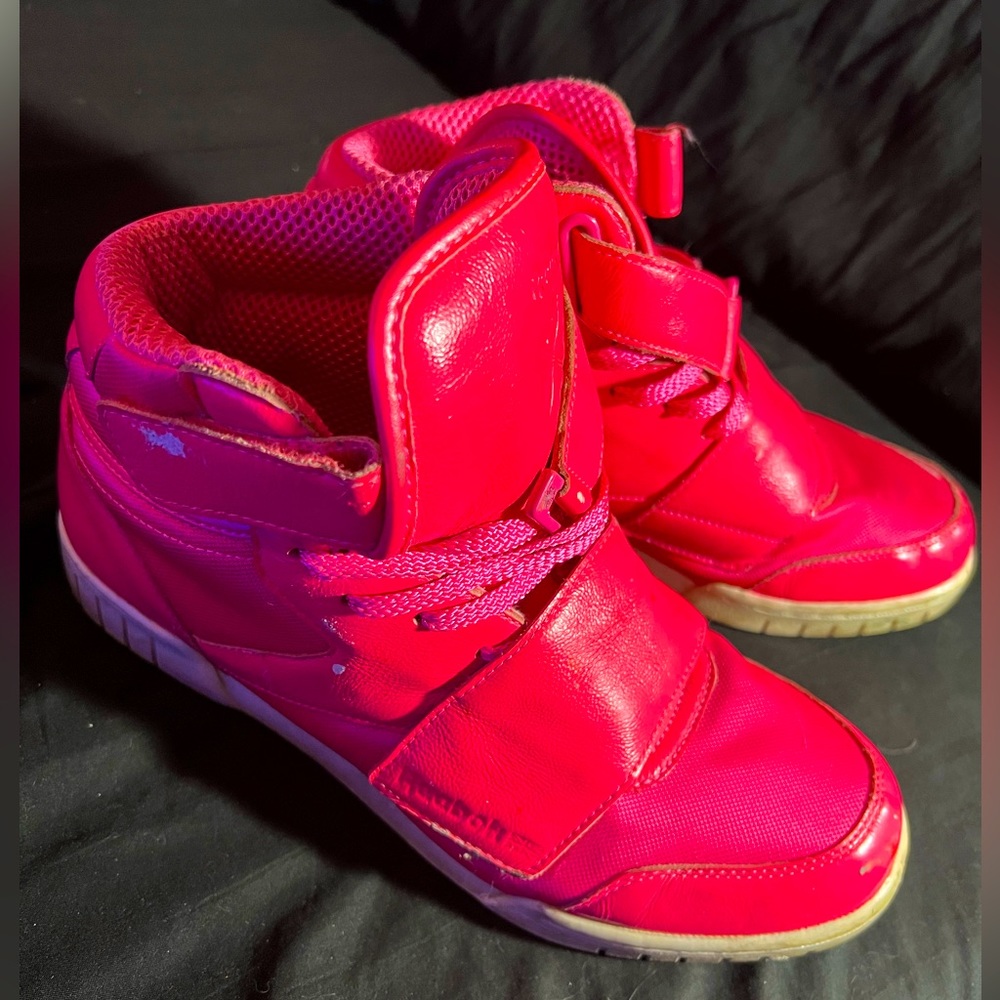 Hot Pink Reebok Basketball Shoes